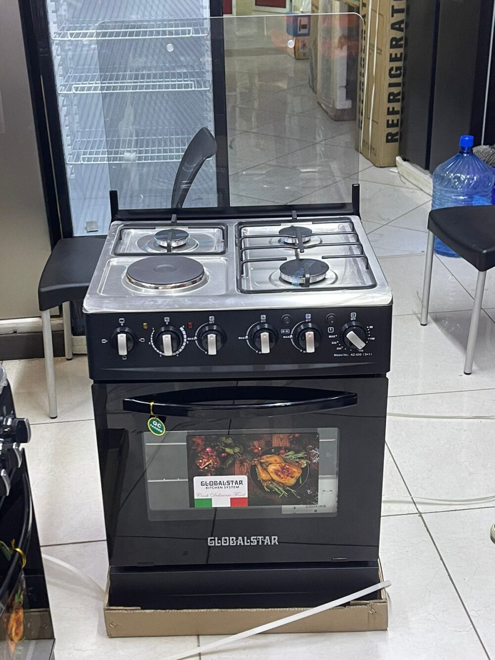 GLOBALSTAR COOKER 60*60/3gas+1electric/Electric Oven/Jet Valve