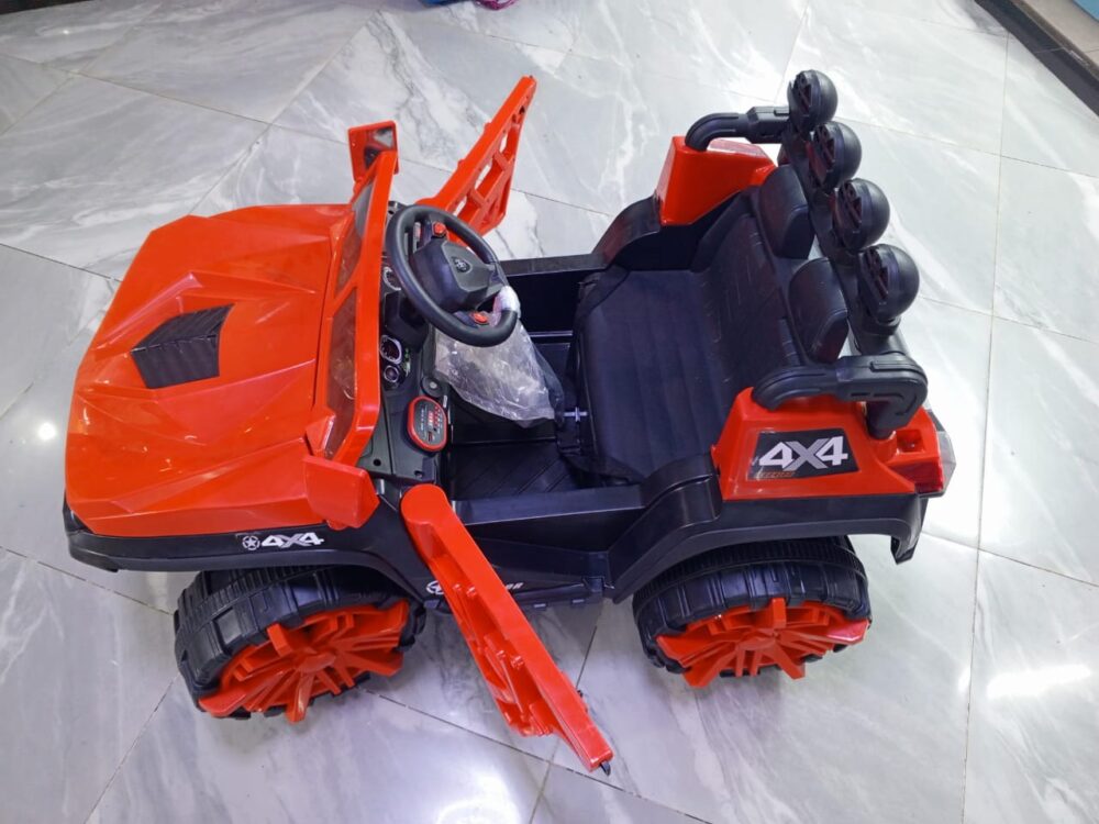 12V 2 Seater Kids Ride On Truck Car with Remote Control, 9Ah Battery Powered Electric Ride on Toys w/ 2*200W Motor, Bluetooth MP3 Music, 4 Wheels Suspension, 3 Speeds, available in red/green and white - Image 3