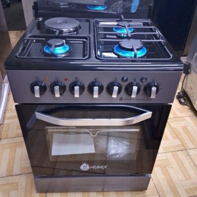 NUNIX COOKER 60 BY 60 3 GAS 1 ELECTRIC  ELECTRIC OVEN